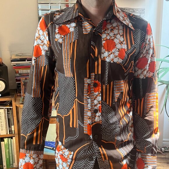 Vintage patterned dress shirt - Picture 3 of 5